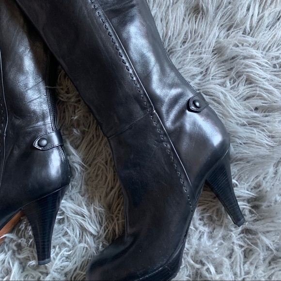 GRYSON Black Leather Boots NWOT - Picture 2 of 7